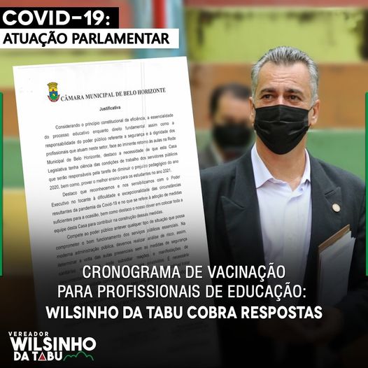 Cronograma de vacinação para os professores