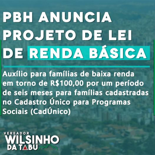 PL Auxílio BH é apresentado